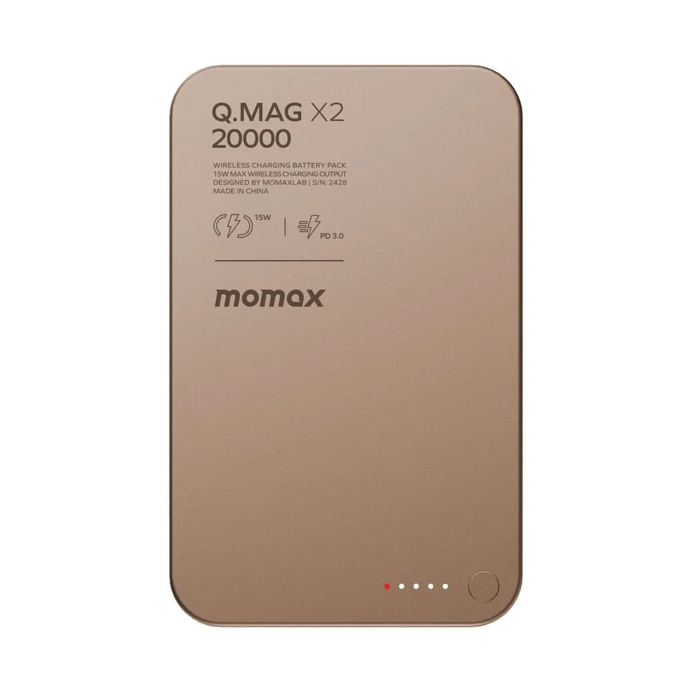 MOMAX Q.MAG X2 Magnetic Wireless Battery Pack (20000mAh) 23.5mm Ultra Compact