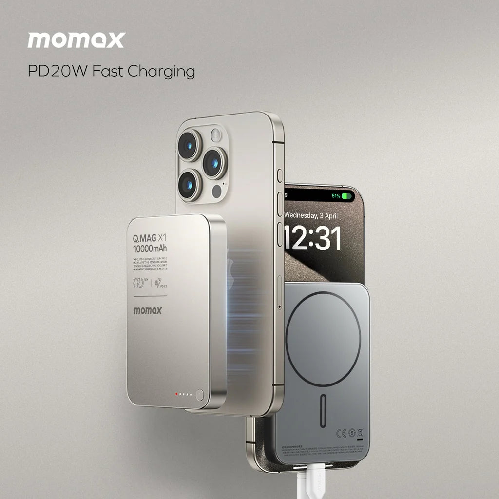 MOMAX Q.Mag X1 10000mAh Wireless Power Bank Qatar 15W - Buy now!