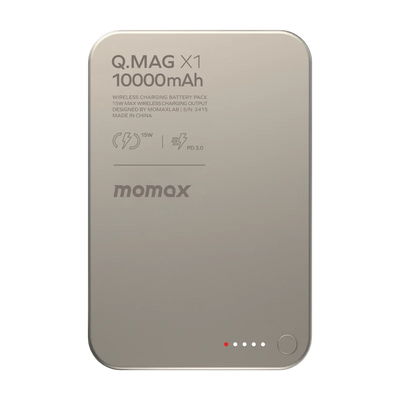 MOMAX Q.Mag X1 Qi2 10000mAh Gen2 15W Magsafe Wireless Power Bank
