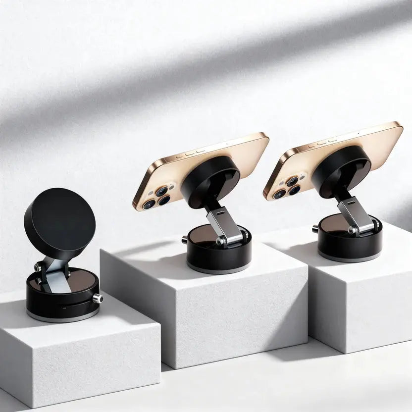 Magnetic Car Phone Holder with Vacuum Suction and 360° Rotation for All Smartphones – Doha Qatar