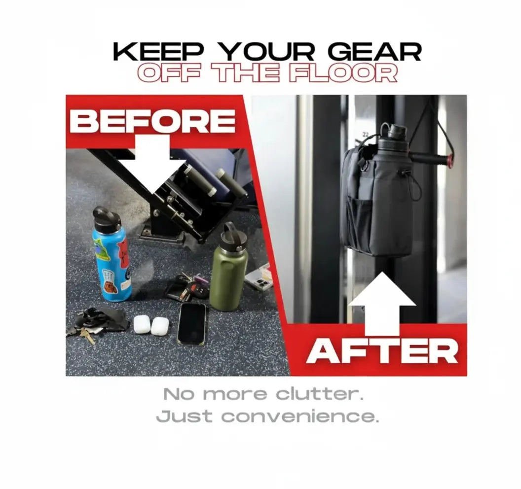 Magnetic Gym Bag with Bottle Holder, Fitness & Travel Bag 