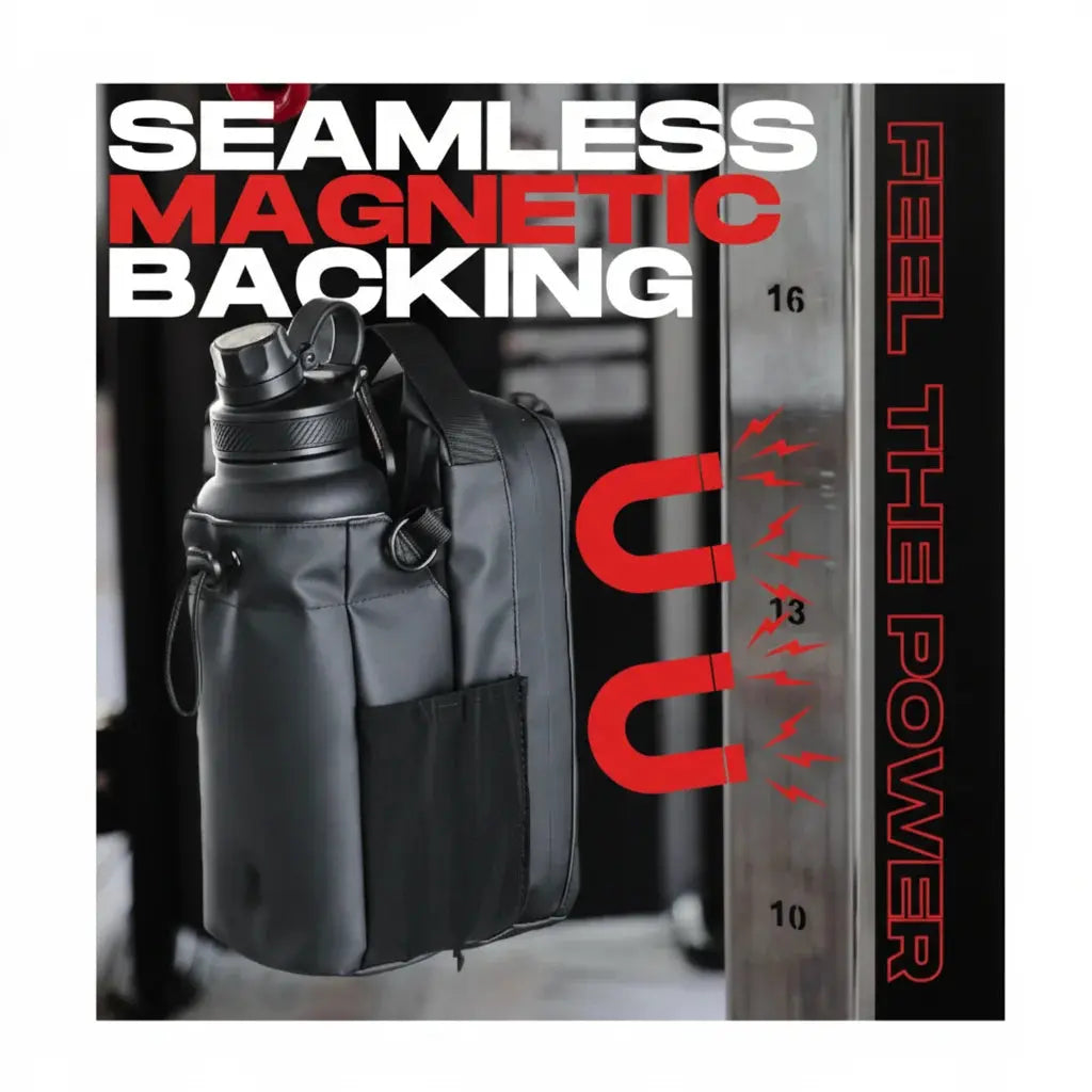 Magnetic Gym Bag with Bottle Holder, Fitness & Travel Bag doha qatar