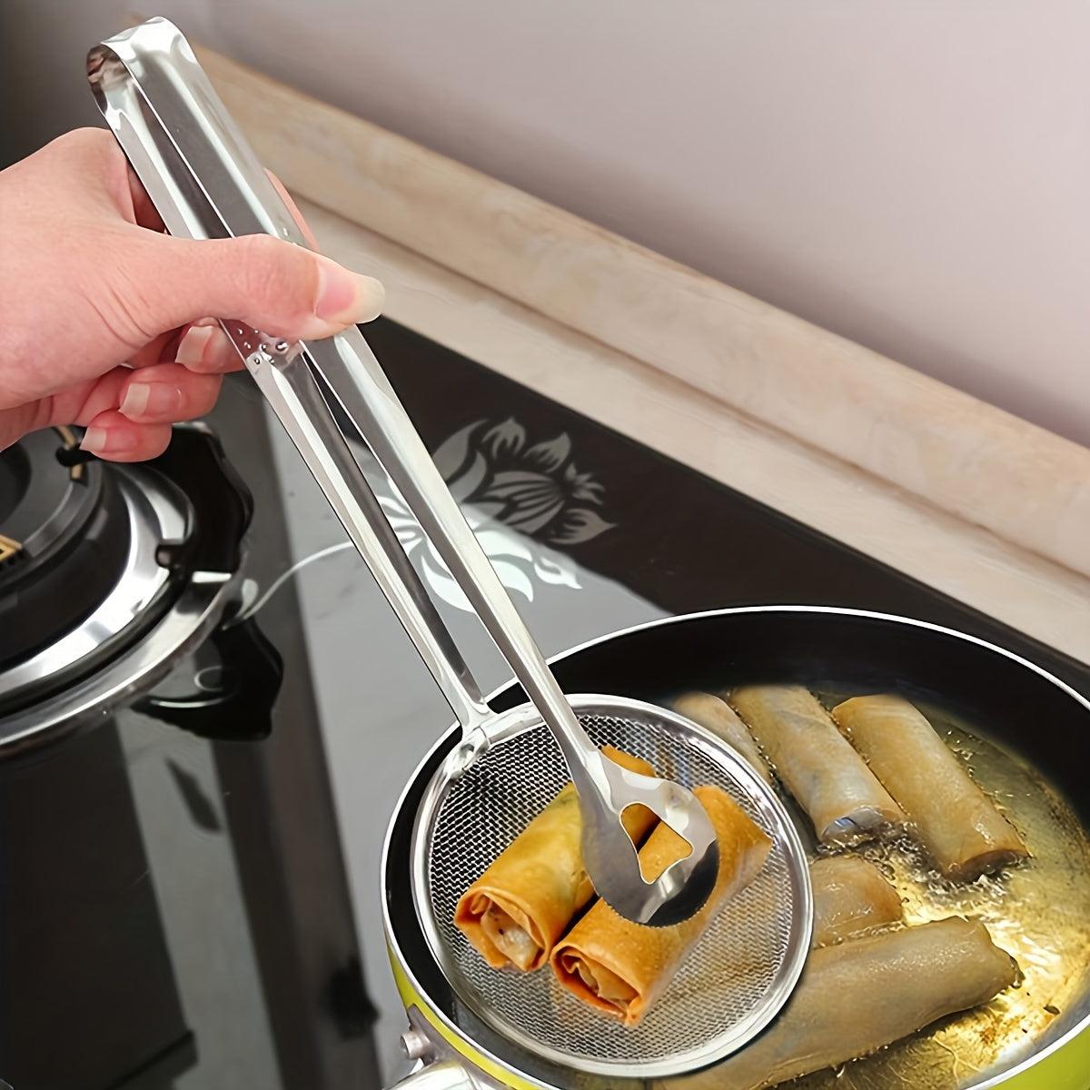 Oil strainer spoon - stainless steel colander fried food strainer Scrollcart Qatar