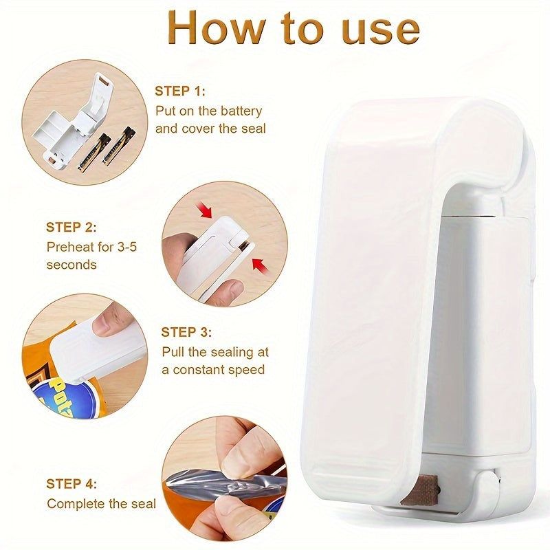 Handy Portable Heat Sealer steps