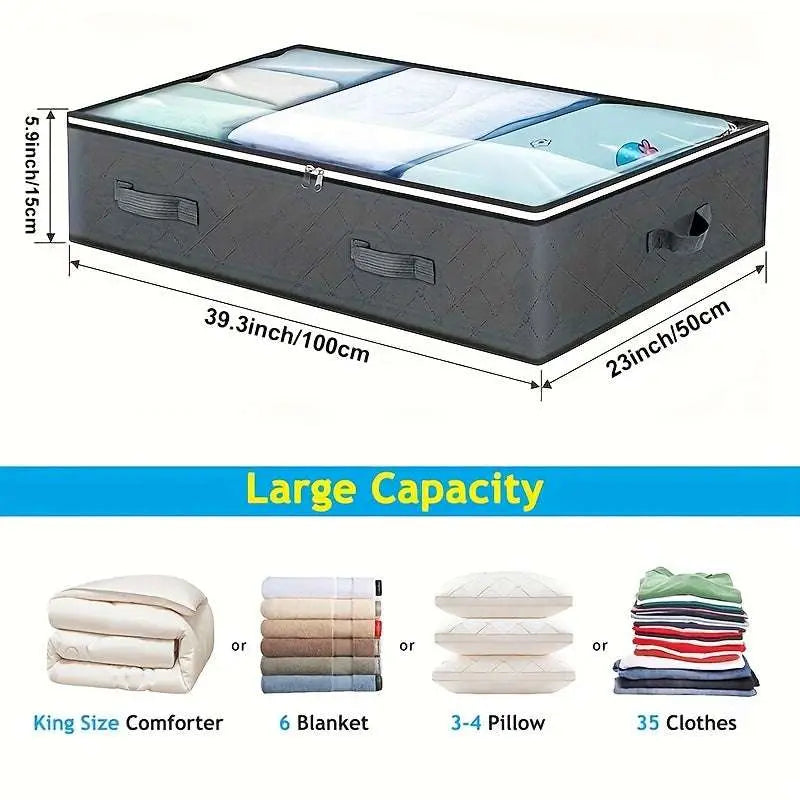 Under Bed Cloth Storage Organizer Bag 5 - Scrollcart Qatar