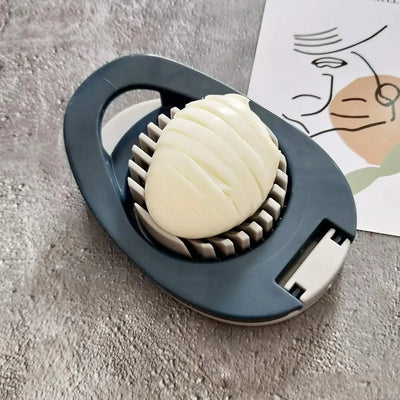 Manual Egg Slicer with Stainless Steel Wires -Blue Scrollcart Qatar 
