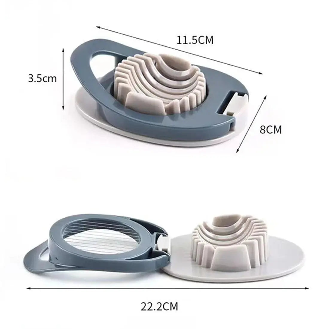 Manual Egg Slicer with Stainless Steel Wires -Blue Scrollcart Qatar 