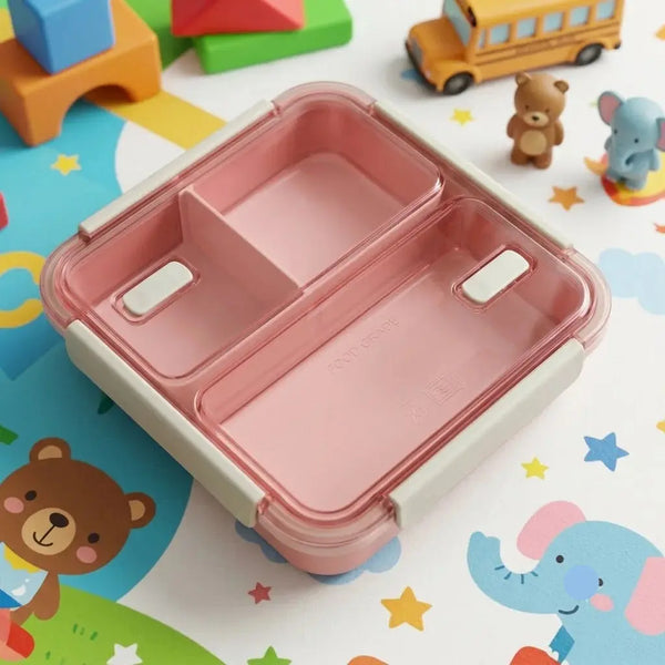 Megoes 950ml Bento Lunch Box – 3-Compartment Leak-Proof Food Container Scrollcart Qatar 
