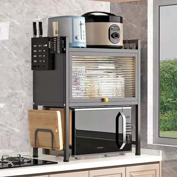  Microwave Oven Storage Stand Rack for Kitchen With Door