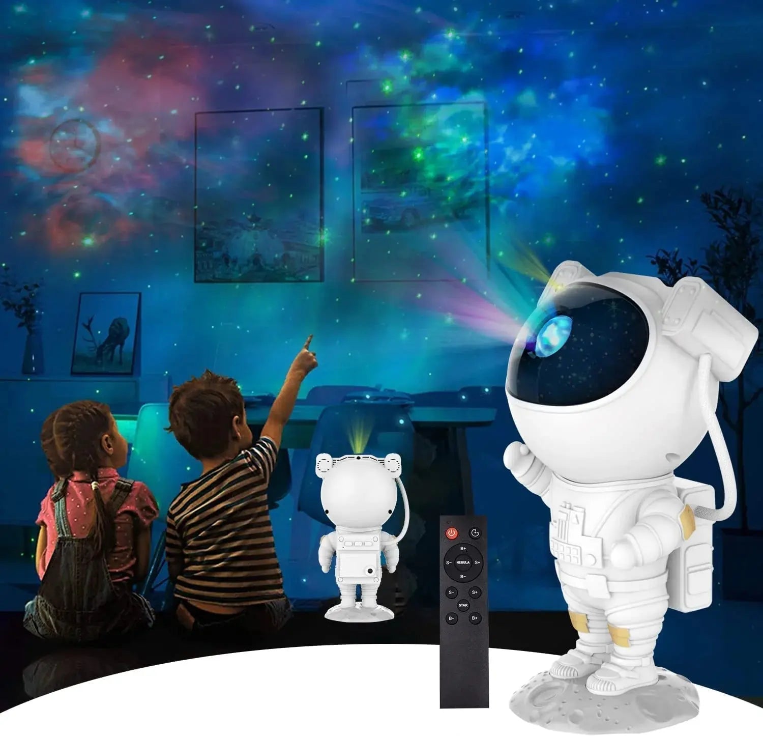 Mini Astronaut Galaxy Star Projector & Night Light Scrollcart Qatar 