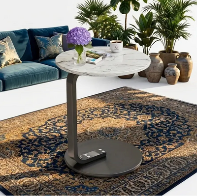 Mini Side Table – Marble Design | Scrollcart Qatar