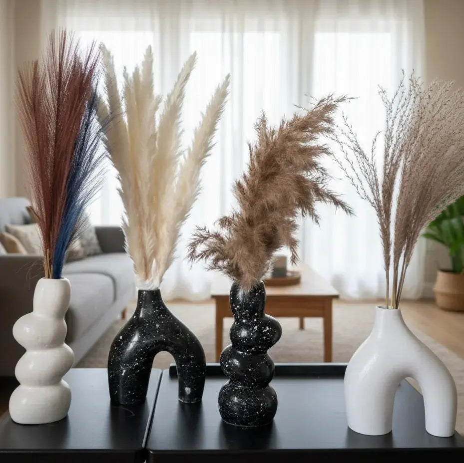 Modern Decor Ceramic Sculptural Vase Set Doha Qatar