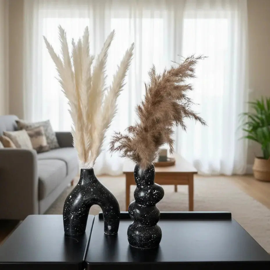 Modern Decor Ceramic Sculptural Vase Set Doha Qatar