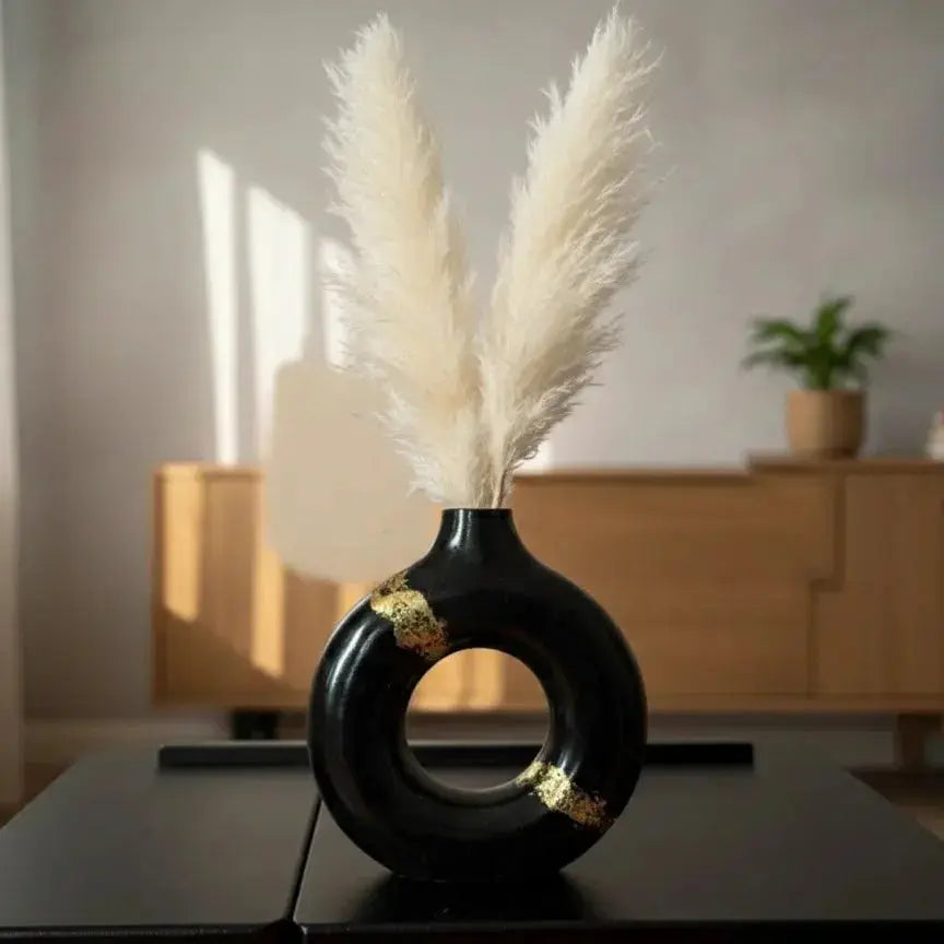 Modern Donut Shape Ceramic Decorative Vase Set Price Qatar