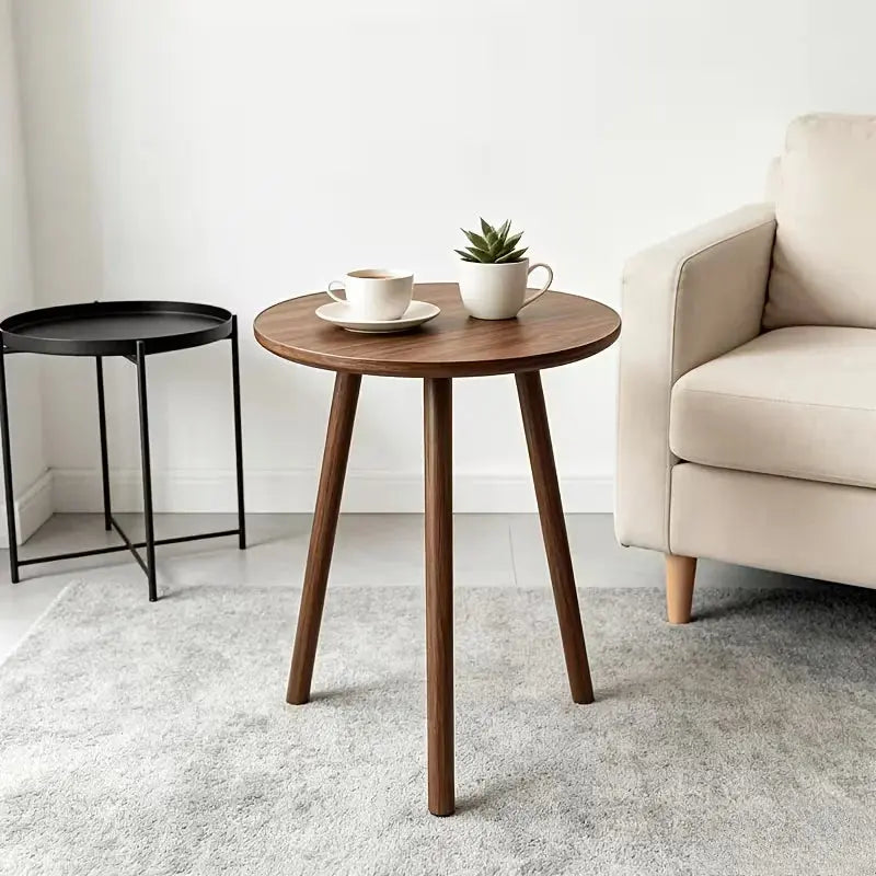 Modern Round Tripod Side Table 40cm – Wooden Sofa Side Table & Bedside Table Scrollcart Qatar 