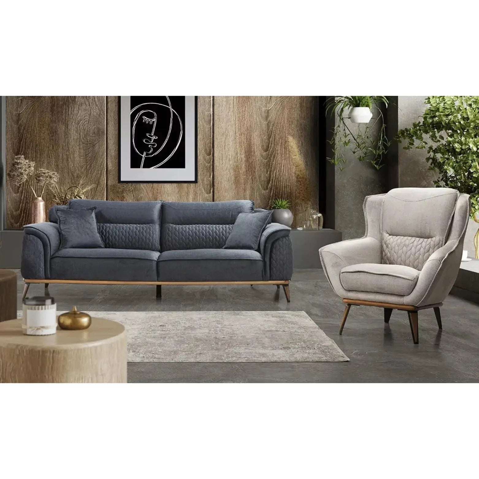 Modern Sofa Set |TUNA - COUCH AND CHAIR