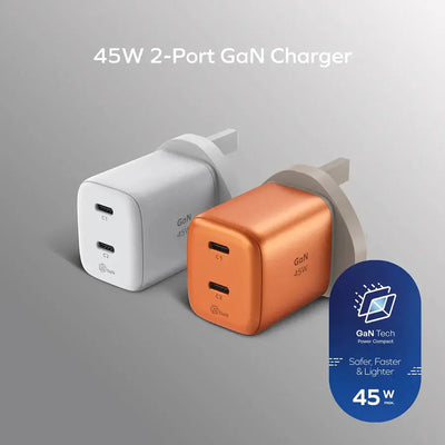 Momax 45W Dual USB-C GaN Charger | Fast PD Charger Qatar