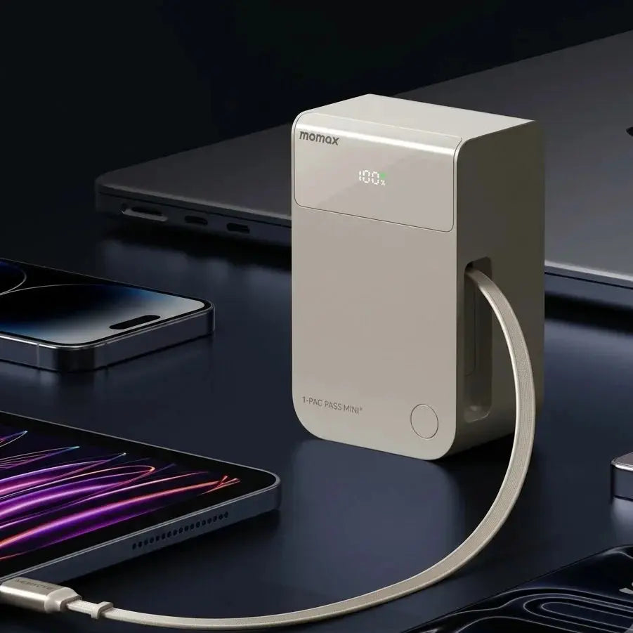 Momax 10000mAh 45W Power Bank with Retractable Cable Qatar