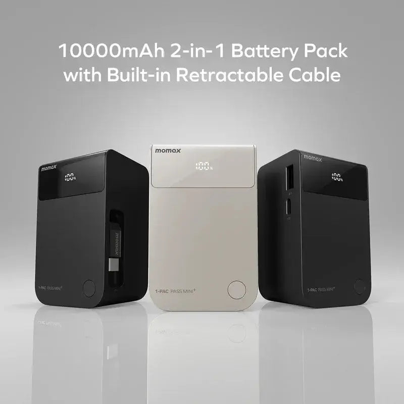 Momax 10000mAh 45W Power Bank with Retractable Cable Qatar