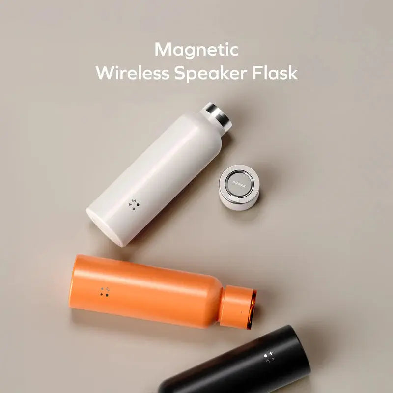 Momax 1-Vibe Bottle Magnetic Wireless Speaker Flask | 3-in-1 Insulated Bottle Marhaba international 
