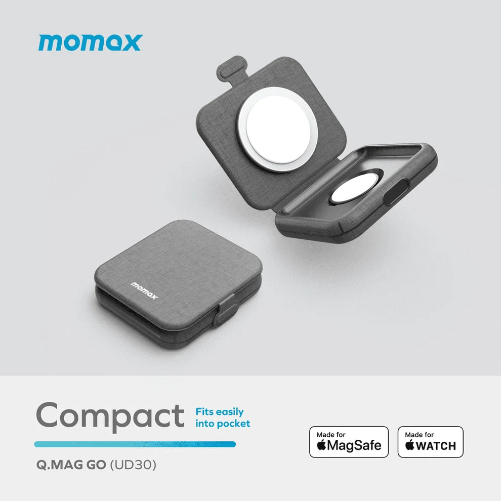Momax Q.Mag Go 20W 2-in-1 Wireless Charger with MagSafe