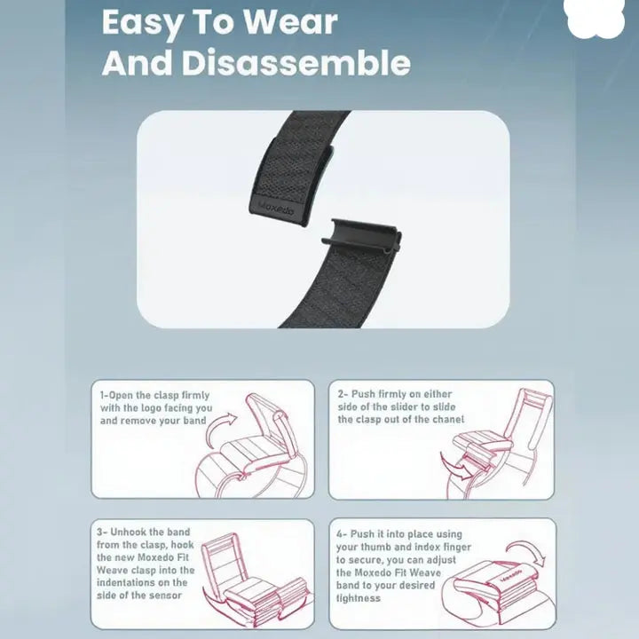 Moxedo Fit-Weave Nylon Braided Band for WHOOP 4.0 – Adjustable Breathable Replacement Strap scrollcart qatar