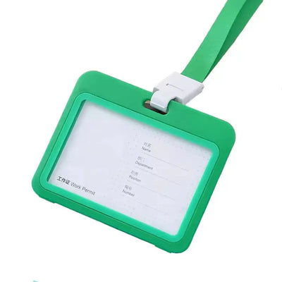 Multi-Color Hard Plastic ID Card Holder with Lanyard – 3-Piece Set Scrollcart Qatar 