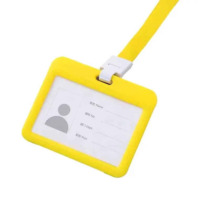 Multi-Color Hard Plastic ID Card Holder with Lanyard – 3-Piece Set Scrollcart Qatar 