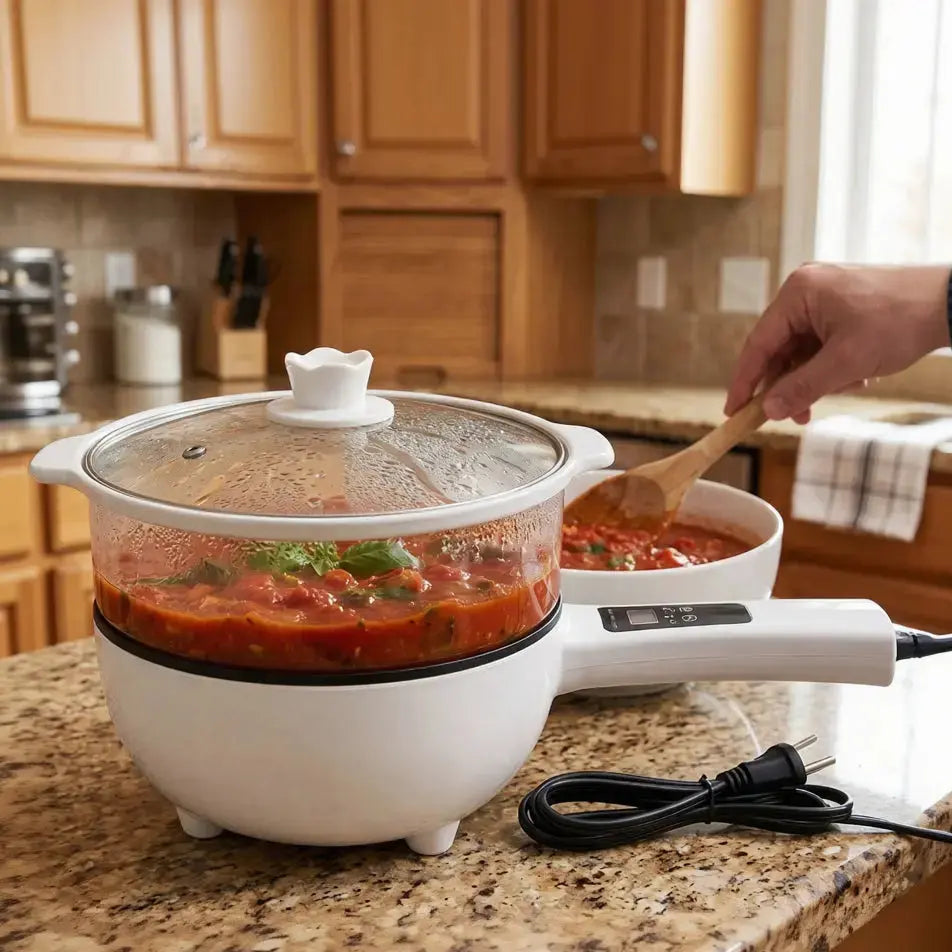 Multi-Function Electric Non-Stick Cooker with Glass Lid-Migas 4.5 L Scrollcart Qatar 
