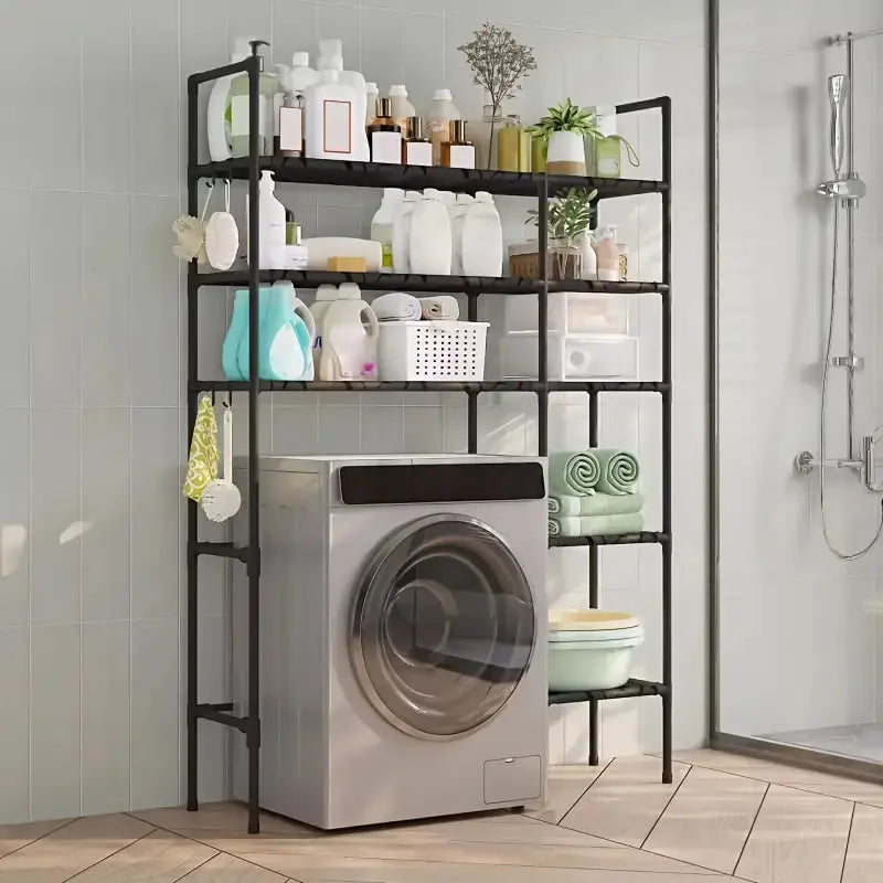 Multi-Functional 3-Tier Over-Washing Machine & Toilet Storage Rack Scrollcart Qatar 