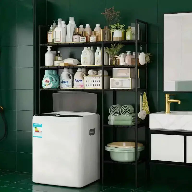 Multi-Functional 3-Tier Over-Washing Machine & Toilet Storage Rack Scrollcart Qatar 