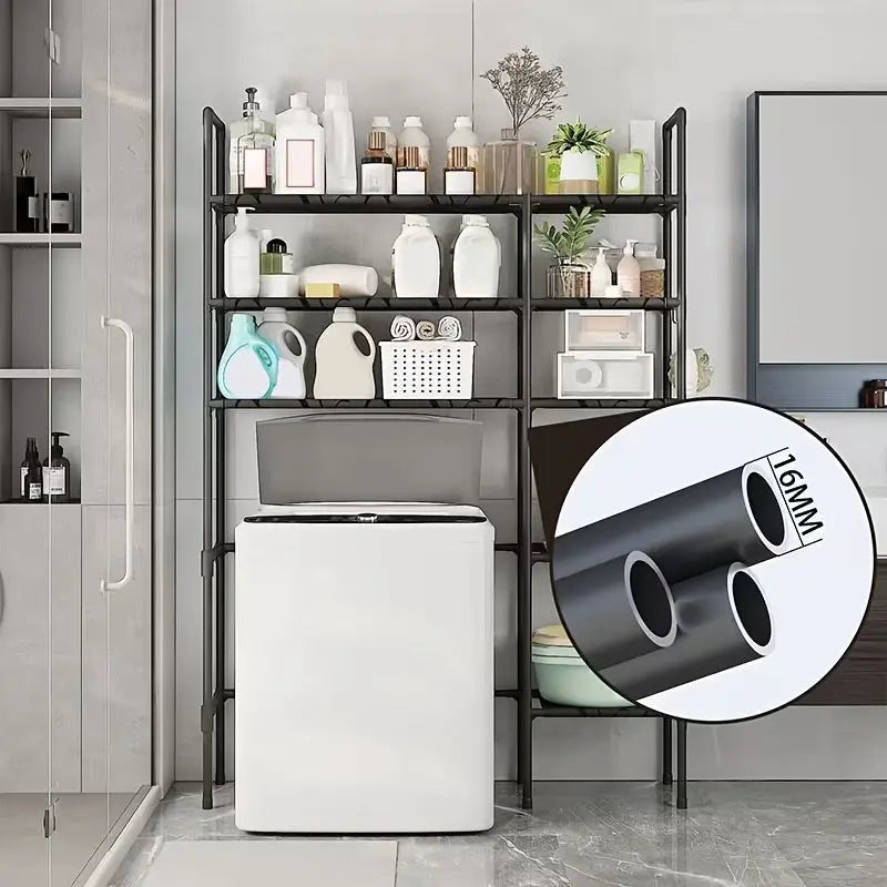 Multi-Functional 3-Tier Over-Washing Machine & Toilet Storage Rack Scrollcart Qatar 