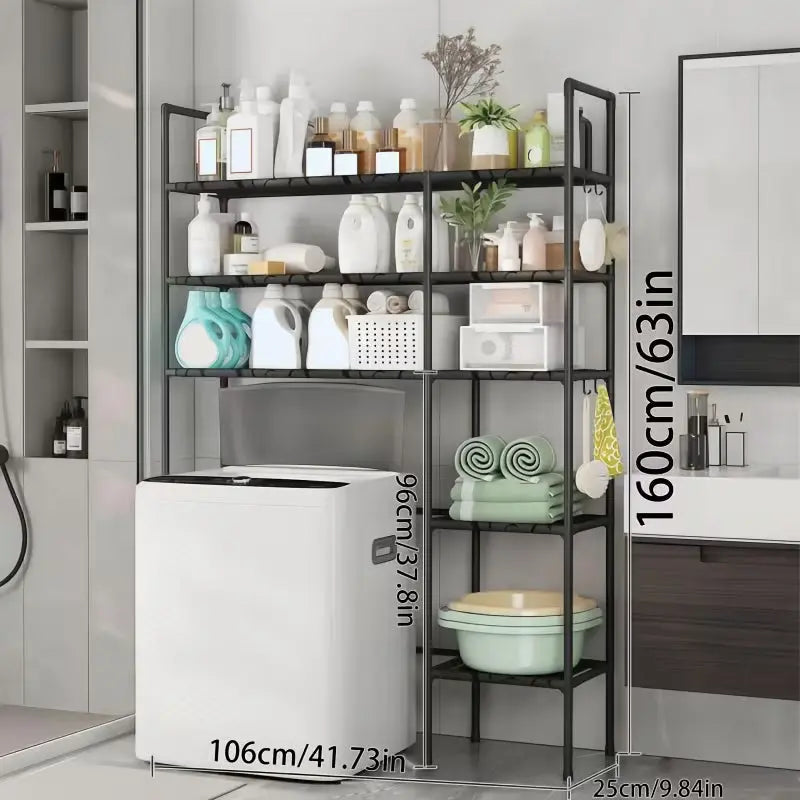 Multi-Functional 3-Tier Over-Washing Machine & Toilet Storage Rack Scrollcart Qatar 