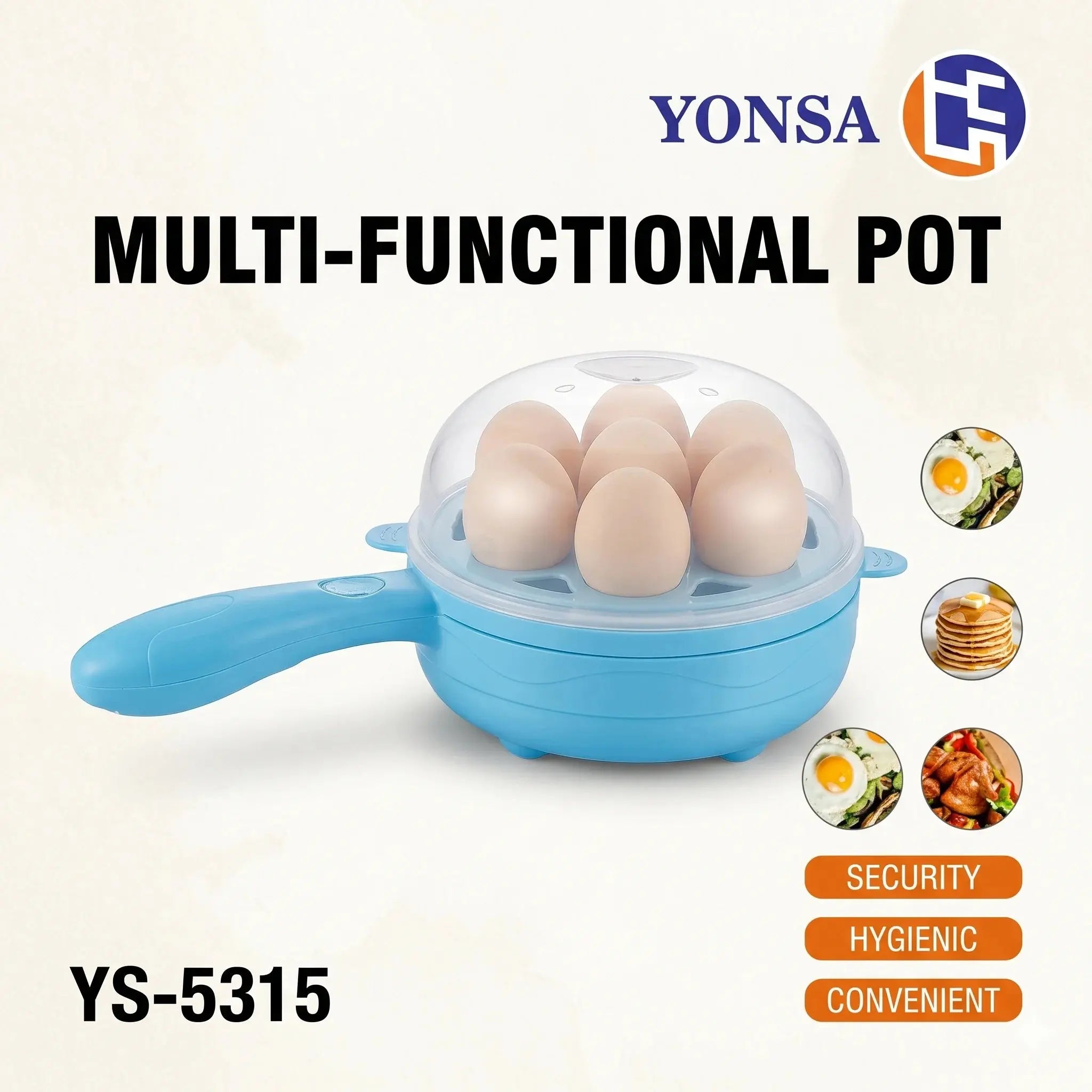 Multi-Functional Mini Electric Frying Pan & Egg Steamer Scrollcart Qatar 