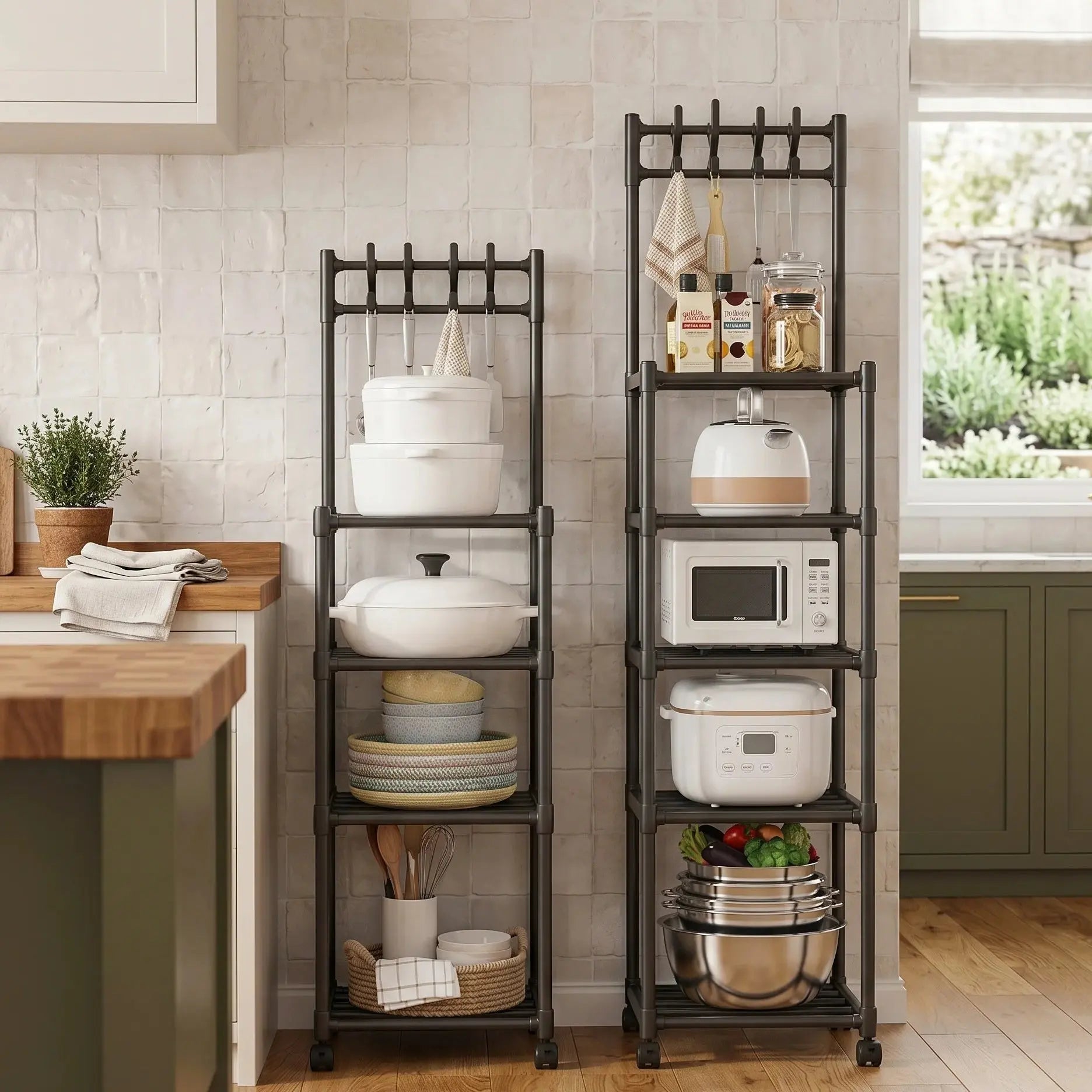 Multi-Layer Movable Storage Rack with 360° Wheels Scrollcart Qatar 