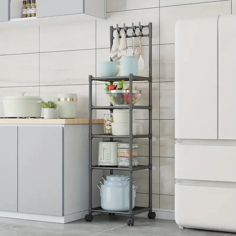 Multi-Layer Movable Storage Rack with 360° Wheels Scrollcart Qatar 