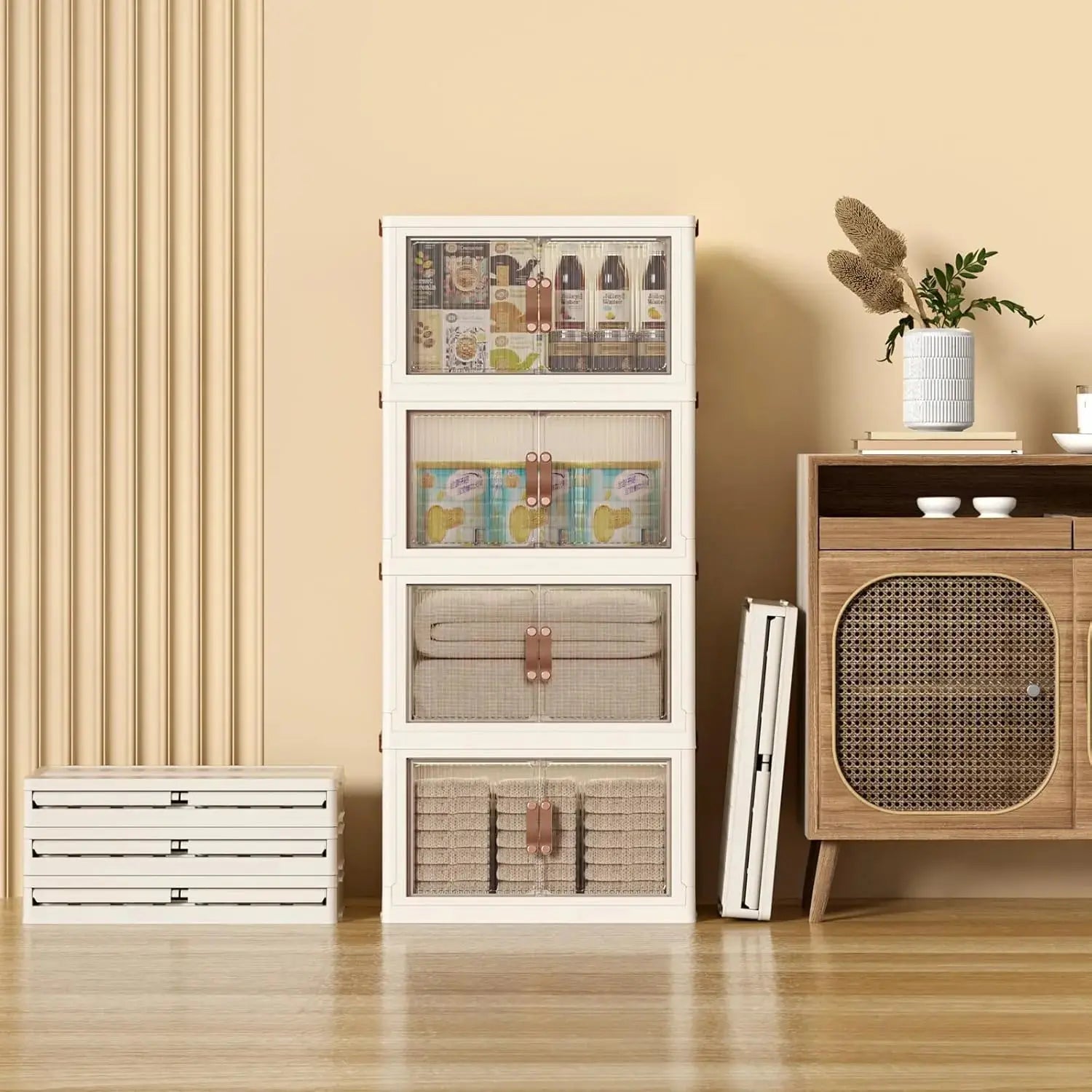 Multi-Layer Portable Storage Cabinet with Movable Wheels Scrollcart Qatar 