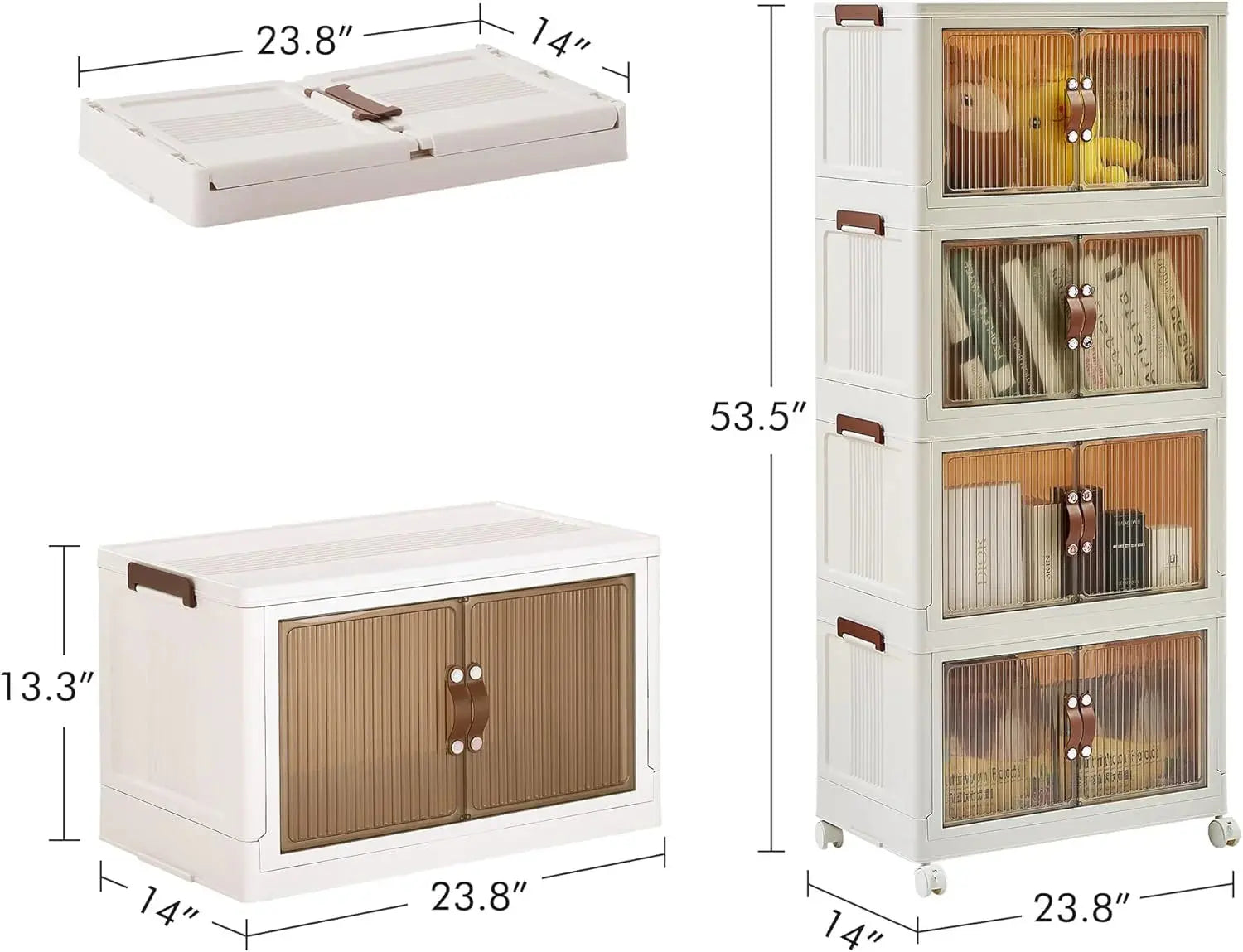 Multi-Layer Portable Storage Cabinet with Movable Wheels - Scrollcart Qatar