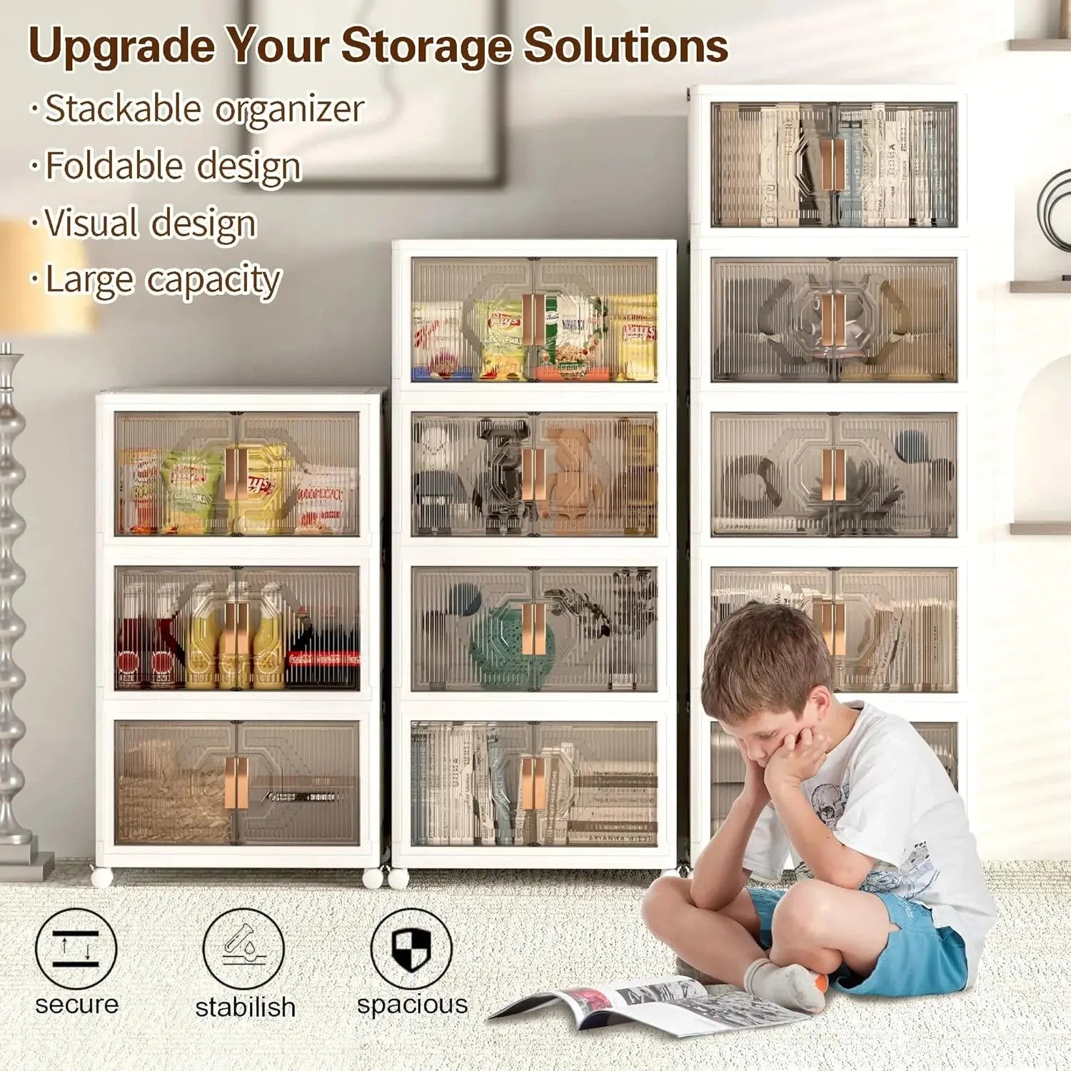 Multi-Layer Portable Storage Cabinet with Movable Wheels - Scrollcart Qatar