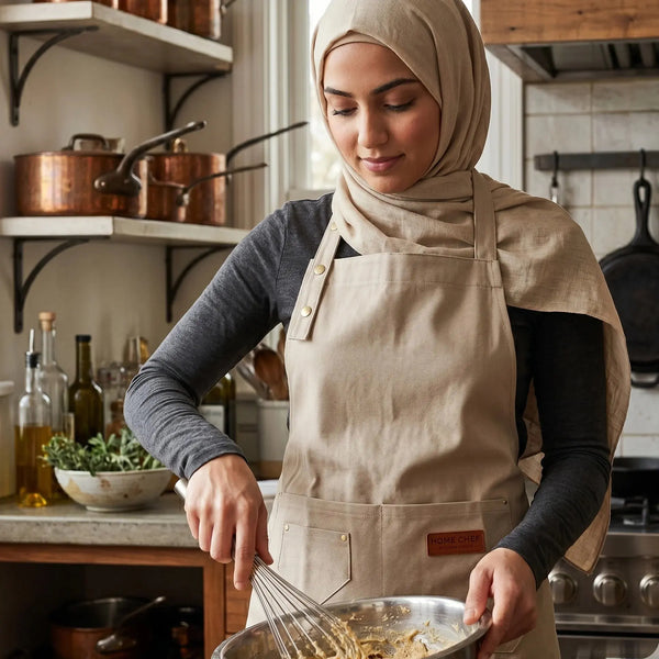 Multi-Pocket Kitchen Cooking Apron Scrollcart Qatar 