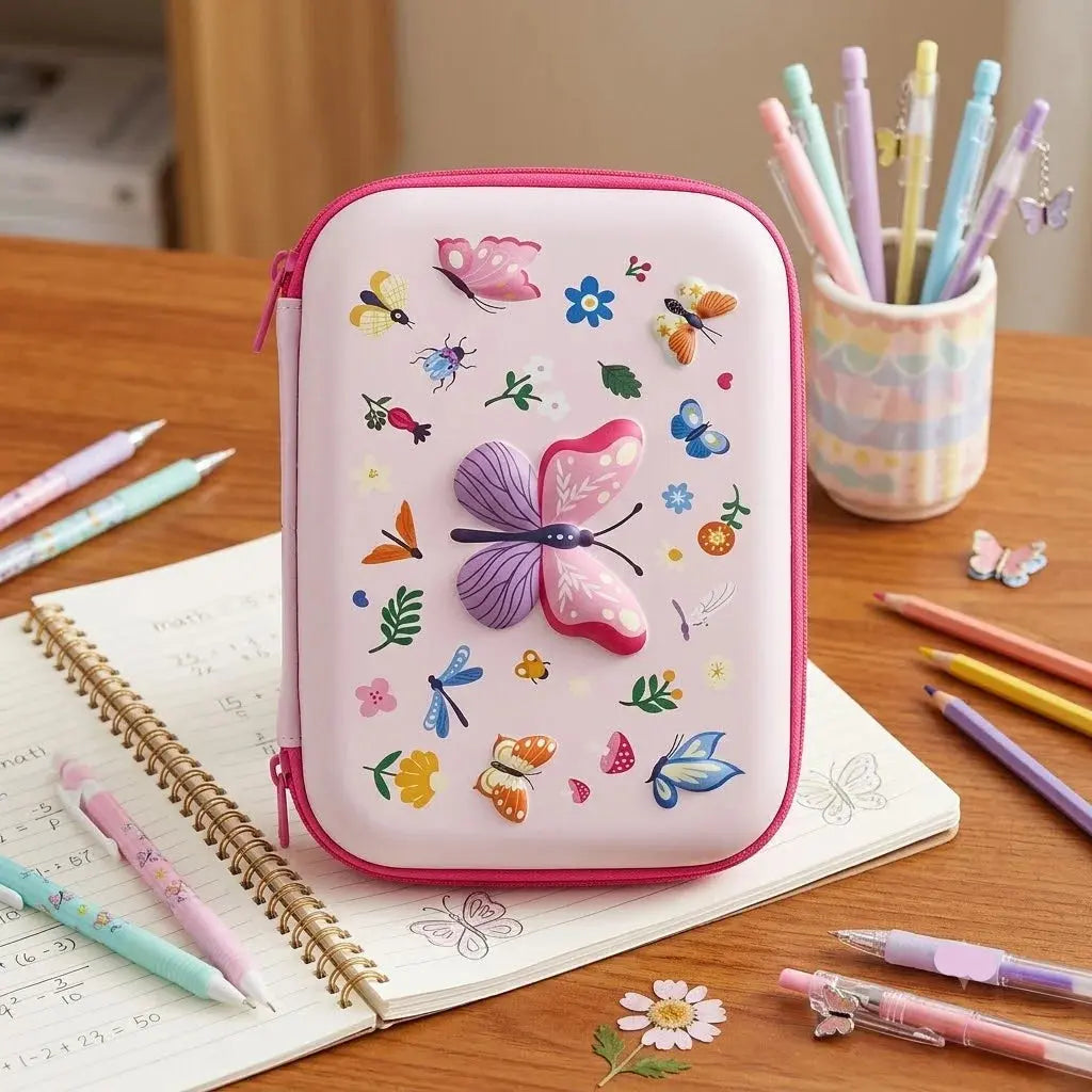 Multi-Purpose Pencil Box & Stationery Organizer – Butterfly Design Scrollcart Qatar 