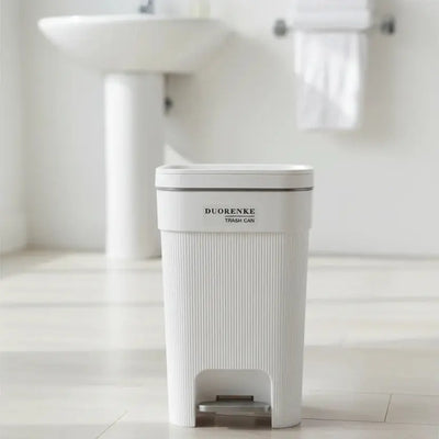 Multi-Purpose Plastic Trash Can with Foot Pedal and Sealing Lid Scrollcart Qatar 