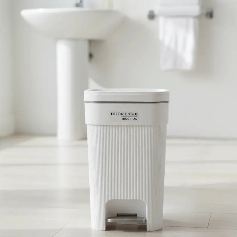 Multi-Purpose Plastic Trash Can with Foot Pedal and Sealing Lid Scrollcart Qatar 