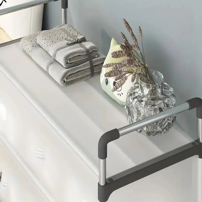 Metal Shoe Rack Organizer-Adjustable Space-Saving Storage for Home & Entryway Scrollcart Qatar 