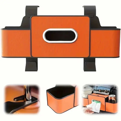 Multifunctional Premium Leather Car Seat Back Organizer Scrollcart Qatar 