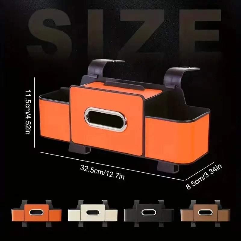 Multifunctional Premium Leather Car Seat Back Organizer Scrollcart Qatar 