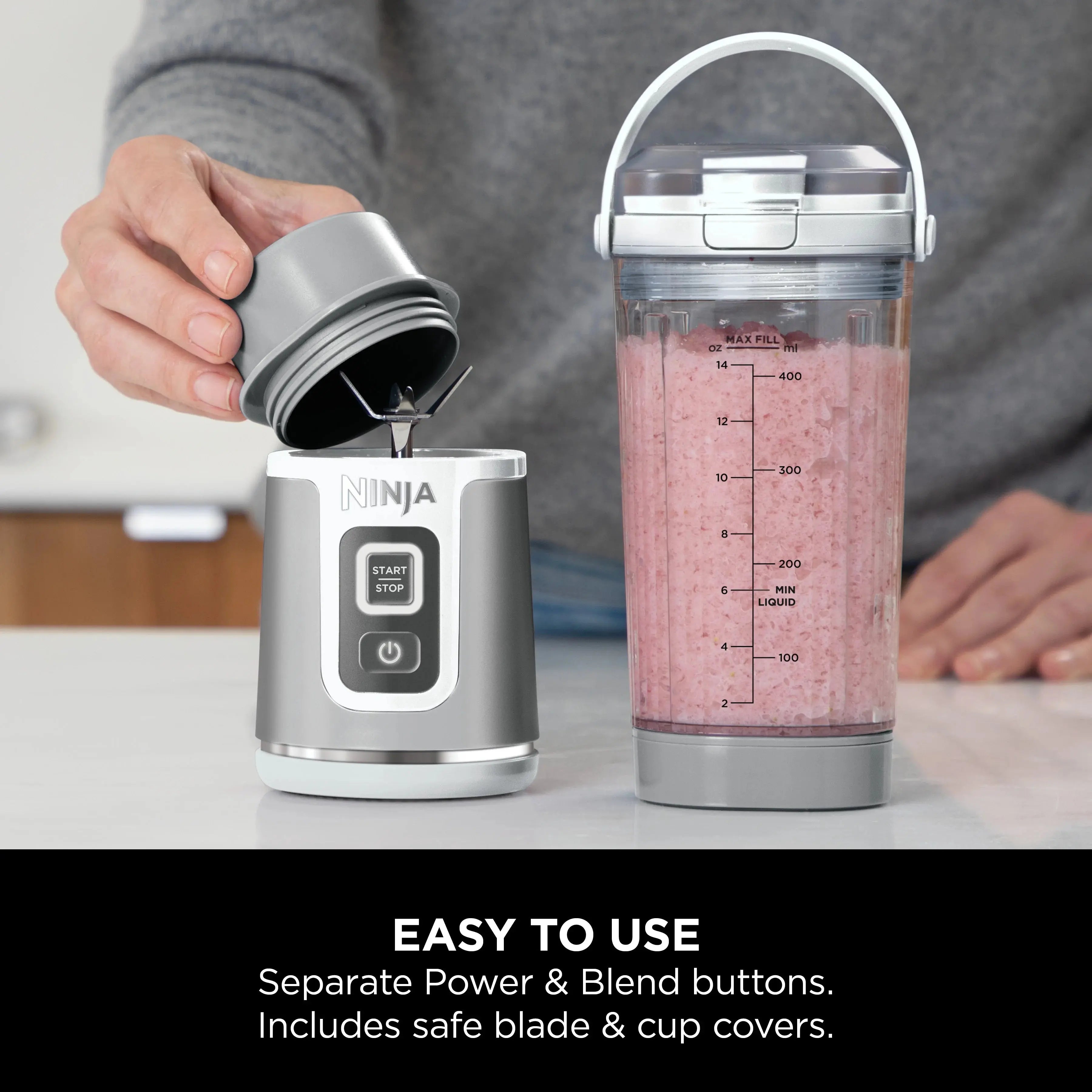 Ninja Blast Portable Cordless Personal Blender -White Scrollcart Qatar 