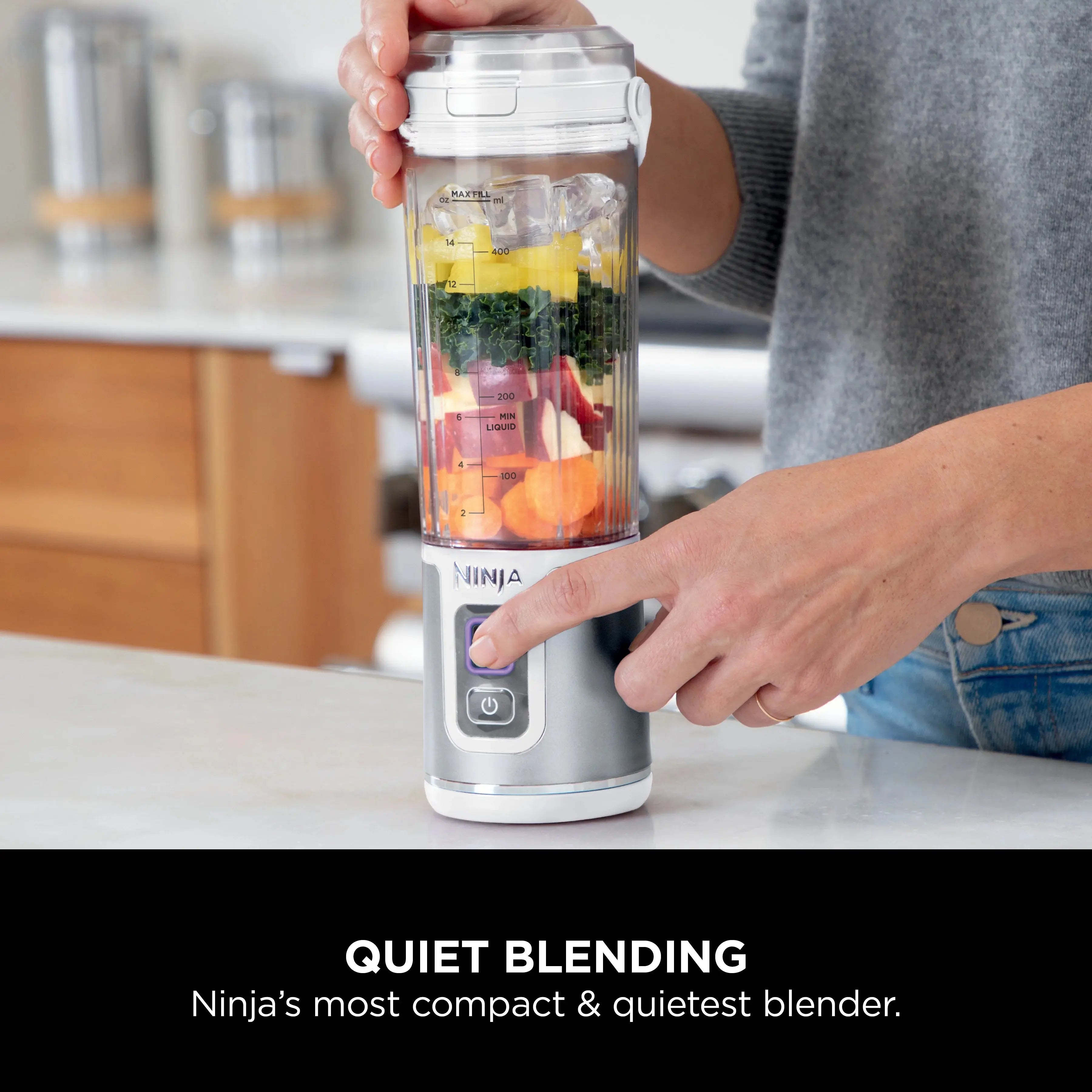 Ninja Blast Portable Cordless Personal Blender -White Scrollcart Qatar 