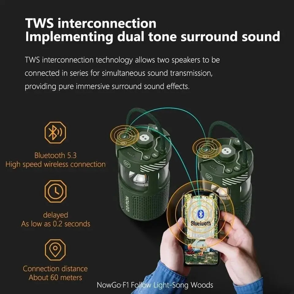 Camping Light Bluetooth Speaker-Waterproof Power Bank Qatar