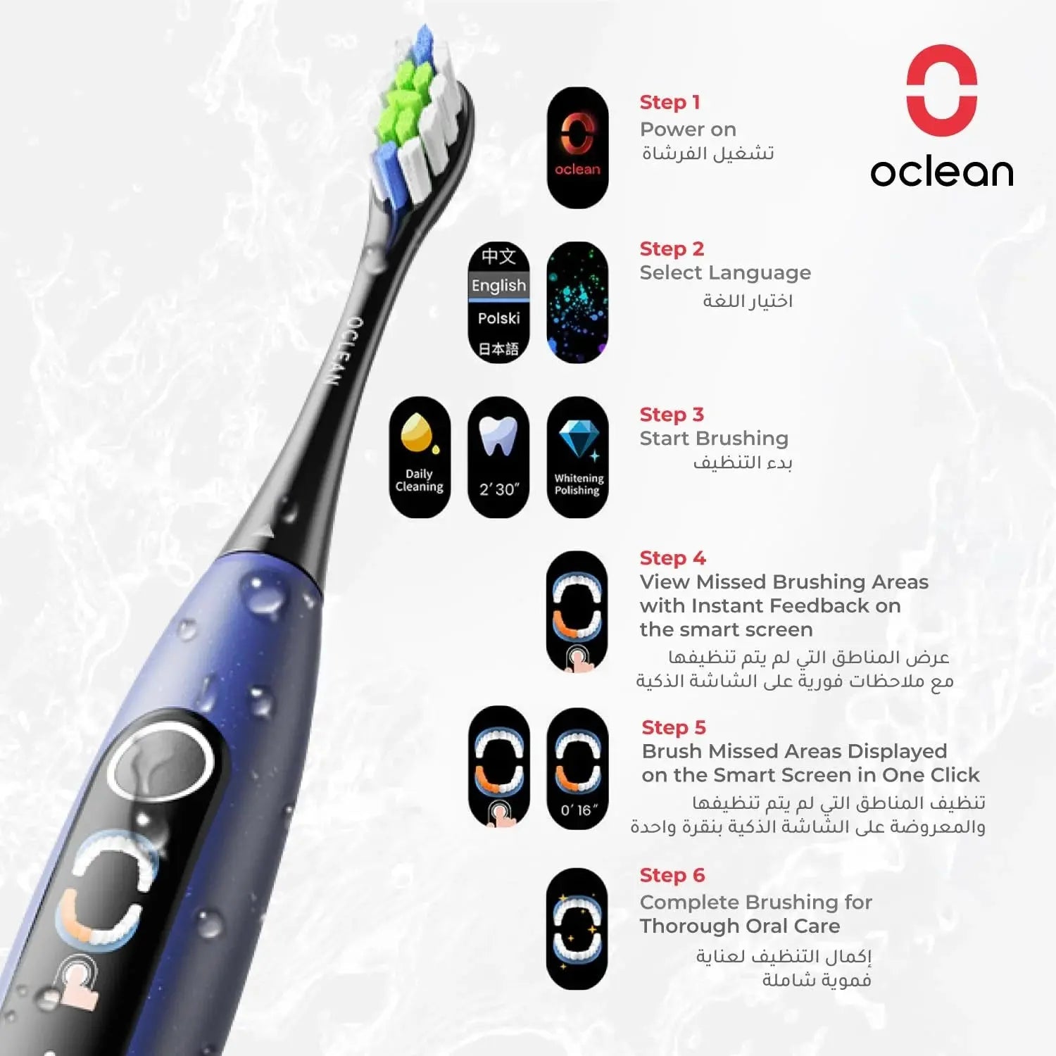 Oclean X Lite Smart Sonic Electric Toothbrush Price Qatar